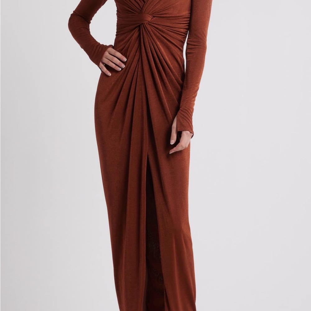 Elegant Rust Long Sleeve Dress! Perfect Condition, only wore once!